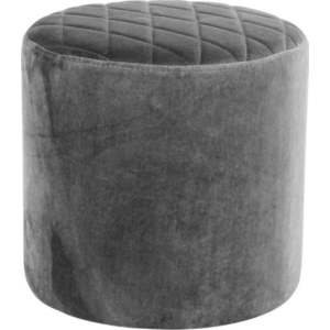 Šedý sametový puf Bonami Essentials Ejby obraz