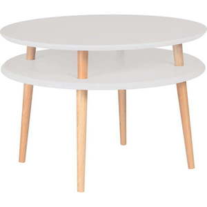Světle šedý konferenční stolek s přírodními nohami Ragaba UFO, Ø 70 cm obraz