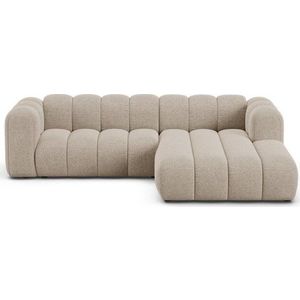 Béžová žinylková rohová pohovka (pravý roh/s lenoškou) Lupine – Micadoni obraz