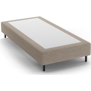 Béžová čalouněná jednolůžková postel bez čela 90x200 cm Whale – Micadoni obraz