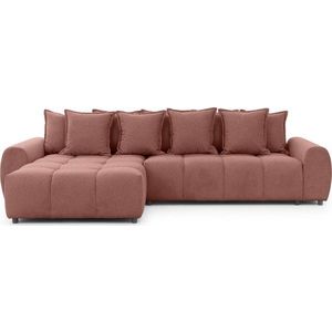 Rohová pohovka v terakotové barvě (levý roh/s lenoškou) Albane – Ropez obraz