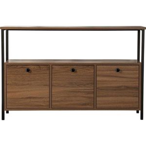 Konzolový stolek v dekoru ořechu v tmavě přírodní barvě 29, 5x120 cm Solace – Kalune Design obraz