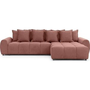 Rohová pohovka v terakotové barvě (pravý roh/s lenoškou) Albane – Ropez obraz