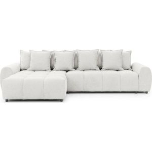 Bílá rohová pohovka (levý roh/s lenoškou) Albane – Ropez obraz