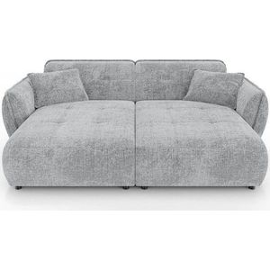 Světle šedá žinylková pohovka s lenoškou 252 cm Nelia Big – Ropez obraz