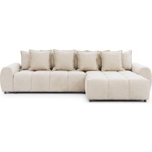 Béžová rohová pohovka (pravý roh/s lenoškou) Albane – Ropez obraz