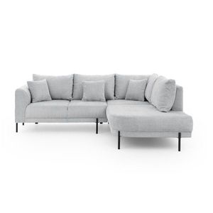 Světle šedá žinylková rohová pohovka (pravý roh/do L) Mauris – Ropez obraz