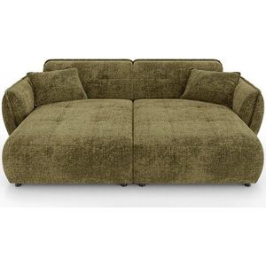 Zelená žinylková pohovka s lenoškou 252 cm Nelia Big – Ropez obraz