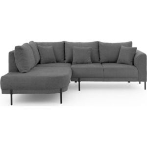 Tmavě šedá žinylková rohová pohovka (levý roh/do L) Mauris – Ropez obraz