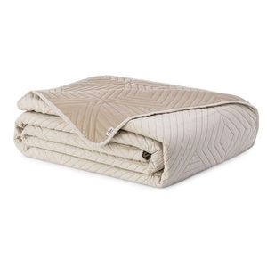 Béžový prošívaný přehoz z mikrovlákna 220x240 cm Softa – Restilo obraz