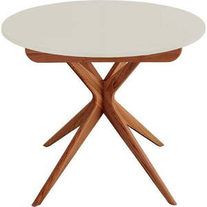 Kulatý rozkládací jídelní stůl s přídavnou deskou ø 90 cm Jubi – Ragaba obraz