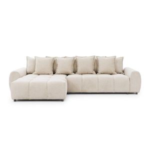 Béžová rohová pohovka (levý roh/s lenoškou) Albane – Ropez obraz