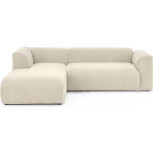 Béžová manšestrová rohová pohovka (levý roh/s lenoškou) Merid – Ropez obraz