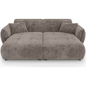 Taupe žinylková pohovka s lenoškou 252 cm Nelia Big – Ropez obraz