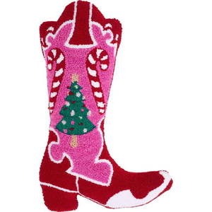 Dekorační polštář s vánočním motivem z materiálu bouclé 48x35 cm Santa's Howdy Christmas Boot – Catherine Lansfield obraz