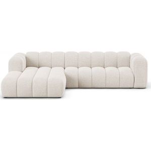 Krémová žinylková rohová pohovka (levý roh/s lenoškou) Lupine – Micadoni obraz