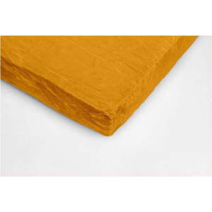 Medově žluté mikroplyšové prostěradlo My House, 180 x 200 cm obraz