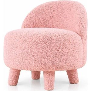 Světle růžové dětské křesílko z textilie bouclé Moouv – Artie obraz