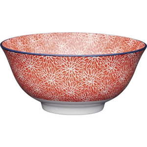 Červená keramická miska Kitchen Craft Floral, ø 16 cm obraz