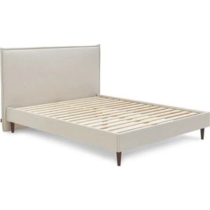 Béžová čalouněná dvoulůžková postel s roštem 160x200 cm Sary – Bobochic Paris obraz