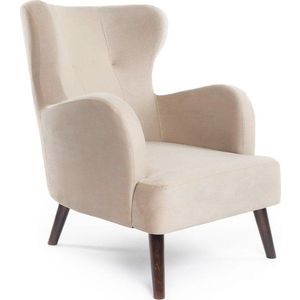Béžové sametové křeslo ušák Noemye – Bonami Selection obraz