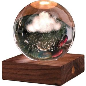 Tmavě hnědá světelná dekorace na USB Amber – Gingko obraz