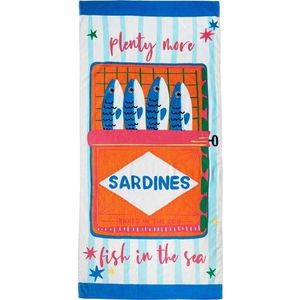 Bavlněná plážová osuška 76x160 cm Sardines – Catherine Lansfield obraz