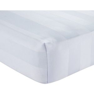 Bílé napínací saténové prostěradlo 150x200 cm So Soft Satin Stripe – Catherine Lansfield obraz