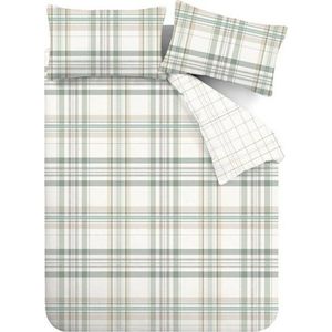 Zelené 3dílné povlečení na dvoulůžko 200x200 cm Cartmel Check – Catherine Lansfield obraz