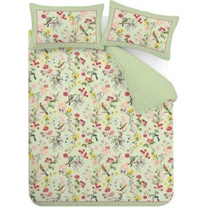 Zelené 3dílné povlečení na dvoulůžko/prodloužené 230x220 cm Birds In Bloom – RHS obraz