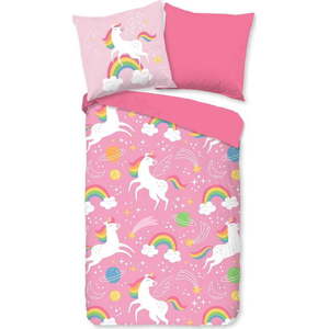 Růžové dětské povlečení na jednolůžko z mikrovlákna 140x200 cm – Good Morning obraz