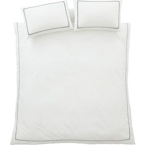 Bílé 3dílné povlečení na dvoulůžko z bavlněného perkálu 200x200 cm Contrast Trim – Bianca obraz