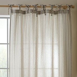 Šedý závěs 140x229 cm Zanzibar Woven Stripe – Pineapple Elephant obraz