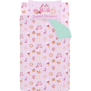 Růžové dětské povlečení na jednolůžko 135x200 cm Sweet Treats – Catherine Lansfield obraz