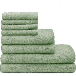 Zelené rychleschnoucí/froté bavlněné ručníky a osušky v sadě 8 ks Quick Dry – Catherine Lansfield obraz