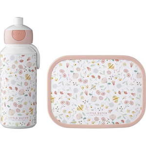 Dětský svačinový box s lahví Flowers & butterflies – Mepal obraz