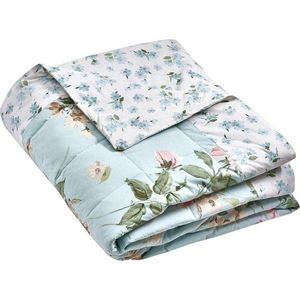 Modrý prošívaný přehoz 220x230 cm Avebury Floral – Catherine Lansfield obraz