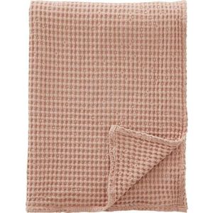 Starorůžová bavlněná deka 150x200 cm Jaipur Chunky Waffle – Pineapple Elephant obraz