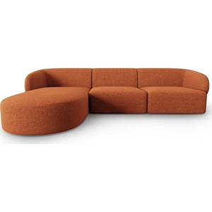 Žinylková rohová pohovka v terakotové barvě (levý roh/s lenoškou) Paolo - II. jakost – Milo Casa obraz