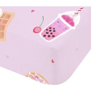 Růžové napínací dětské prostěradlo na jednolůžko 90x190 cm Sweet Treats – Catherine Lansfield obraz