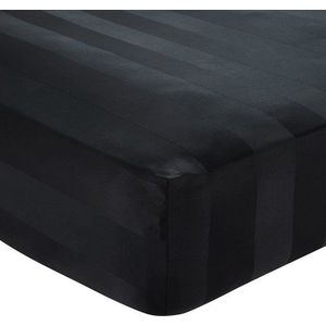 Černé napínací saténové prostěradlo 150x200 cm So Soft Satin Stripe – Catherine Lansfield obraz