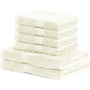 Set 2 světle béžových osušek a 4 ručníků DecoKing Bamby Ecru obraz