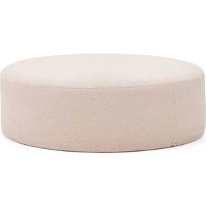 Světle růžový taburet z textilie bouclé Kaeli – Kave Home obraz