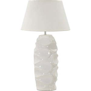 Bílá stojací lampa s textilním stínidlem (výška 83 cm) Warsaw – Mauro Ferretti obraz