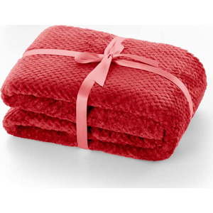 Červená deka z mikrovlákna DecoKing Henry, 220 x 240 cm obraz