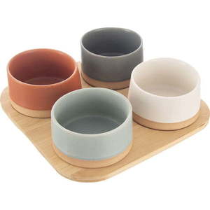 Servírovací sada z kameniny v přírodní barvě 4 ks – Orion obraz