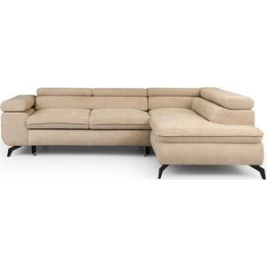 Béžová žinylková rohová pohovka (pravý roh/do L) Marbeya – Ropez obraz