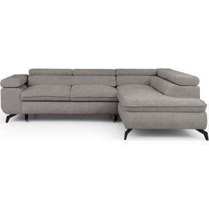 Světle šedá žinylková rohová pohovka (pravý roh/do L) Marbeya – Ropez obraz