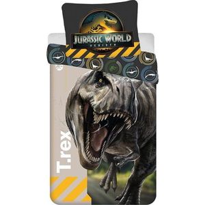Bavlněné dětské povlečení na jednolůžko 140x200 cm Jurassic World "T-Rex" – Jerry Fabrics obraz