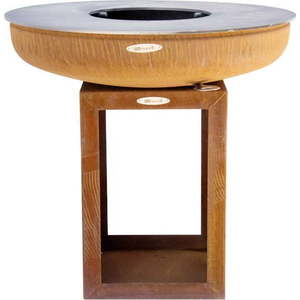 Hnědý venkovní gril na dřevo Remundi Carus M, ø 82 cm obraz